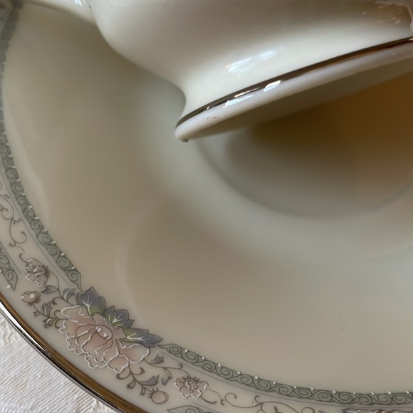 Lenox china Tea Cup & Saucer set Charleston Pattern Made in USA 1980-1989 - Picture 9 of 10